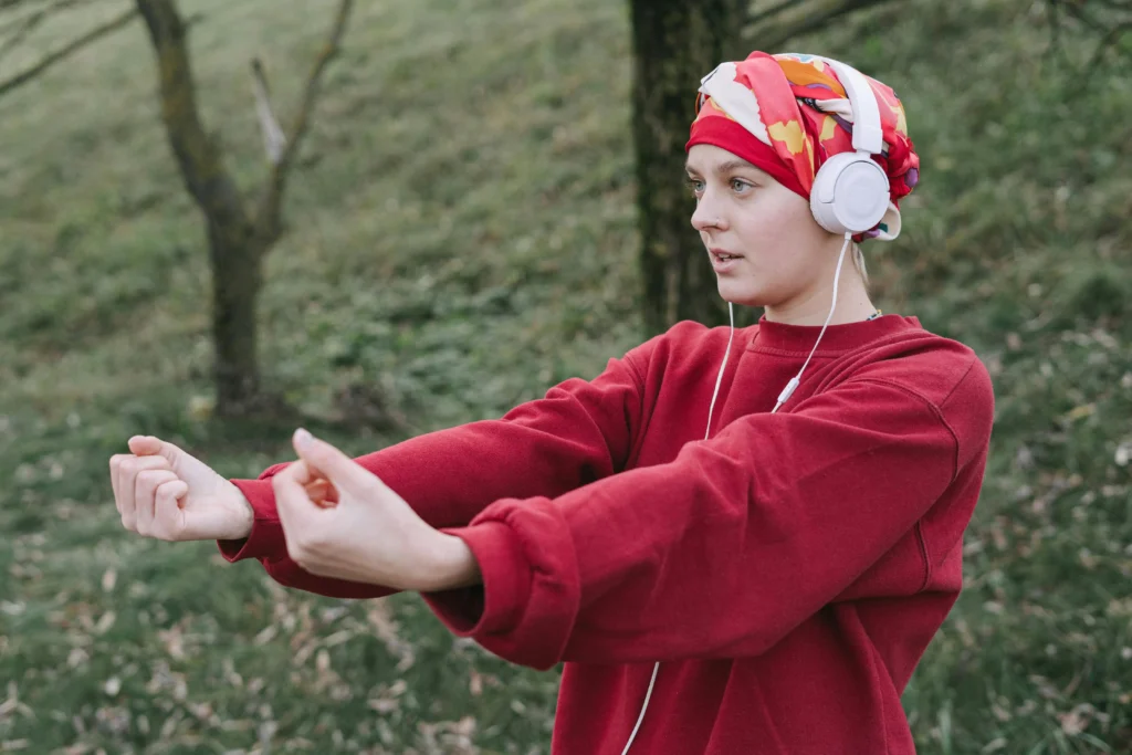 Why Choose Advanced Wellness MD for Recovery 3 photo-of-a-woman-wearing-white-headphones-and-red-sweater-