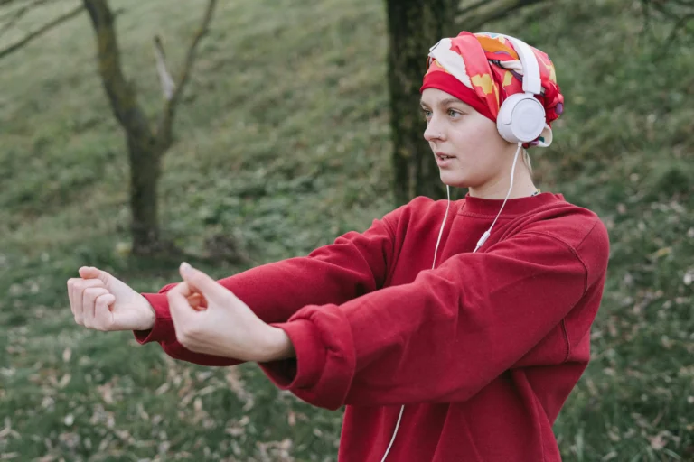 Why Choose Advanced Wellness MD for Recovery 5 photo-of-a-woman-wearing-white-headphones-and-red-sweater-