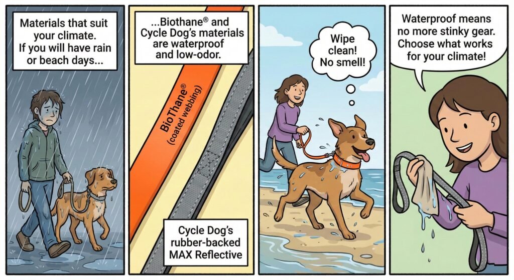 Yellow Dog Leash Buyer’s Guide: Visibility, Hardware and Comfort 4 If you will have rain or beach days copy