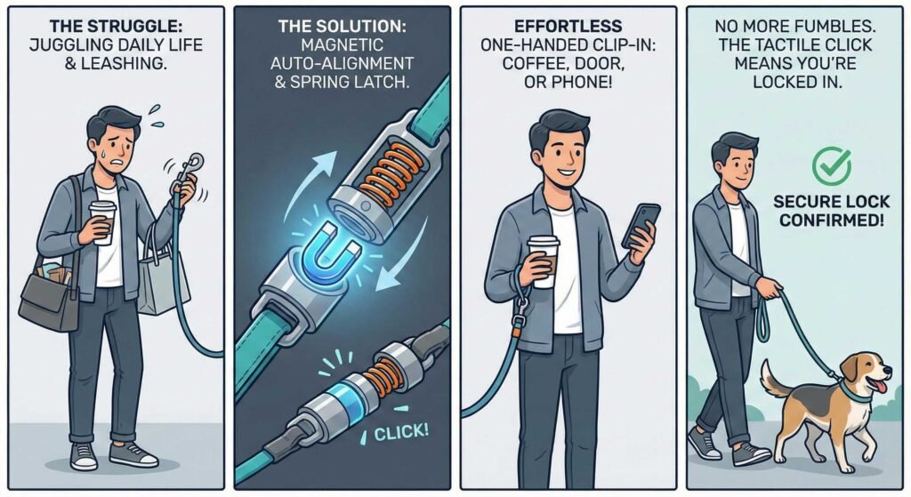 Magnetic Leash Connectors: The Easiest Way to Clip On 1 What Exactly Is a Magnetic Dog Leash Connector