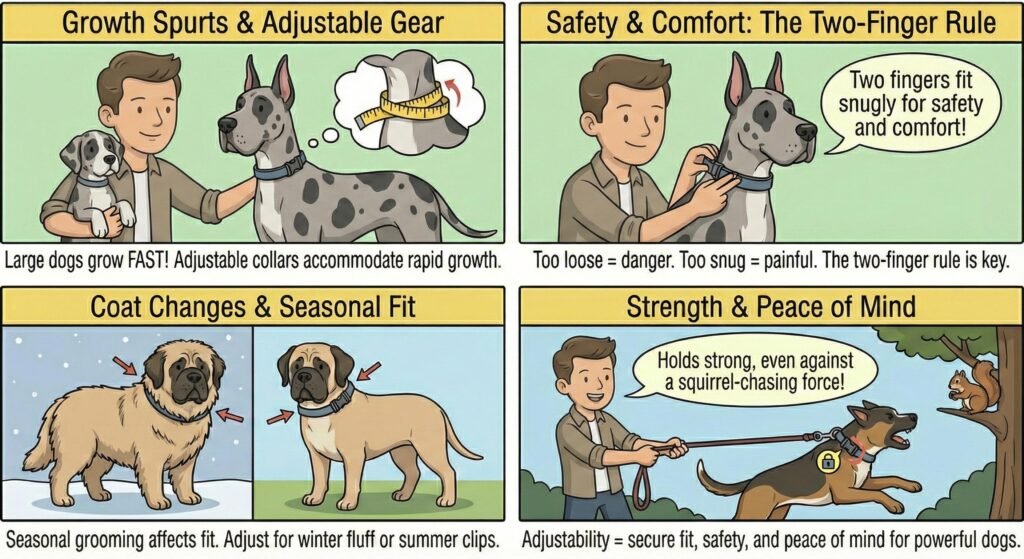 Adjustable Dog Collars for Large Dogs: Why Fit Matters & Best Picks 1 Why Adjustability Matters