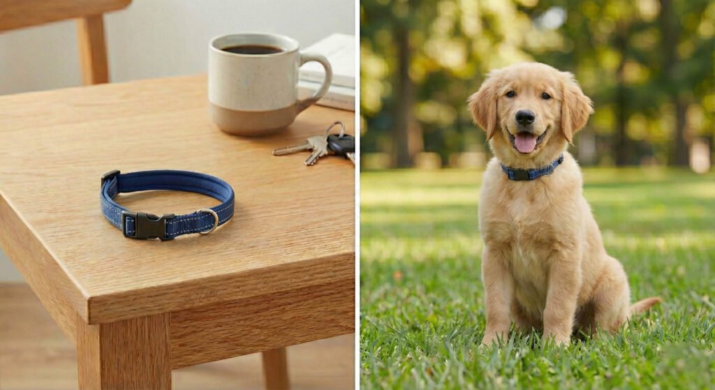 5 Best Puppy Collars for Small & Young Dogs 1 photo of unboxing Blueberry Pet Soft Safe Padded Puppy Collar Reflective Nylon