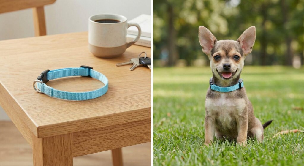 5 Best Puppy Collars for Small & Young Dogs 4 photo of unboxing Coastal Pet Lil Pals Adjustable Collar Extra Narrow for Toy Breeds I just screwed up